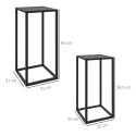 2-osaline Skandinaavia stiilis metallraamiga lillealuste komplekt, must