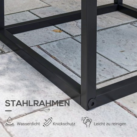 2-osaline Skandinaavia stiilis metallraamiga lillealuste komplekt, must