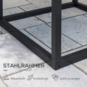 2-osaline Skandinaavia stiilis metallraamiga lillealuste komplekt, must