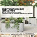 2-osaline rippuvate lillepottide komplekt drenaažiavade ja konksudega, helehall