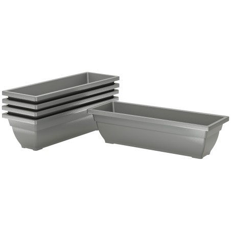 5-osaline plastikust lillepottide komplekt, 59 × 21 × 16 cm, hall