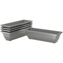 5-osaline plastikust lillepottide komplekt, 59 × 21 × 16 cm, hall