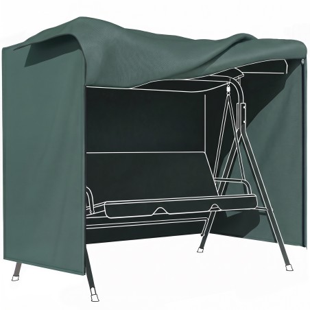 Aiakiige kaitsekate 3-kohalisele kiigele, 600D Oxford, tumeroheline, 177 × 114 × 152 cm