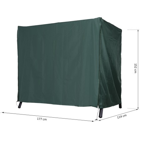 Aiakiige kaitsekate 3-kohalisele kiigele, 600D Oxford, tumeroheline, 177 × 114 × 152 cm