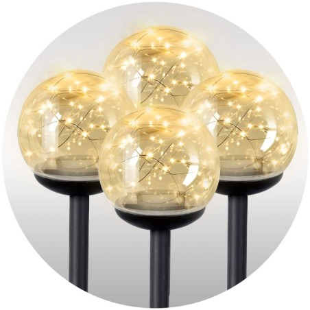Päikeselamp läbipaistev pall 4 tk | FreshDesign.ee