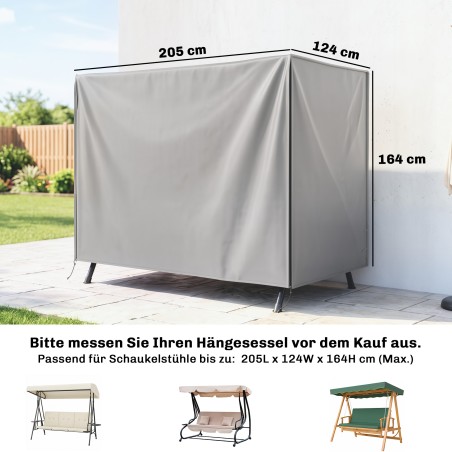 Ilmastikukindel aiakiige kaitsekate Tex-Lock-süsteemiga, hall