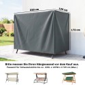 Veekindel kate kolmekohalisele aia-kiikdiivanile – Oxford-kangas, 220 x 125 x 172 cm, hall