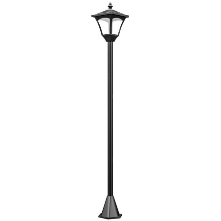 LED-päikeselatern aiapostiga, 30 luumenit, 120 cm, must