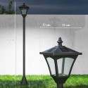 LED-päikeselatern aiapostiga, 30 luumenit, 120 cm, must