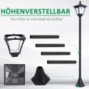LED-päikeselatern aiapostiga, 30 luumenit, 120 cm, must