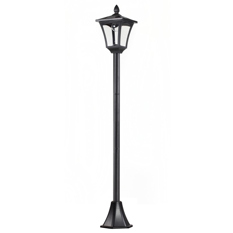 LED-päikeseaialatern roostevabast terasest, 160 cm, IP44, must