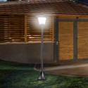 LED-päikeseaialatern roostevabast terasest, 160 cm, IP44, must