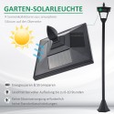 LED-päikeseaialatern roostevabast terasest, 160 cm, IP44, must