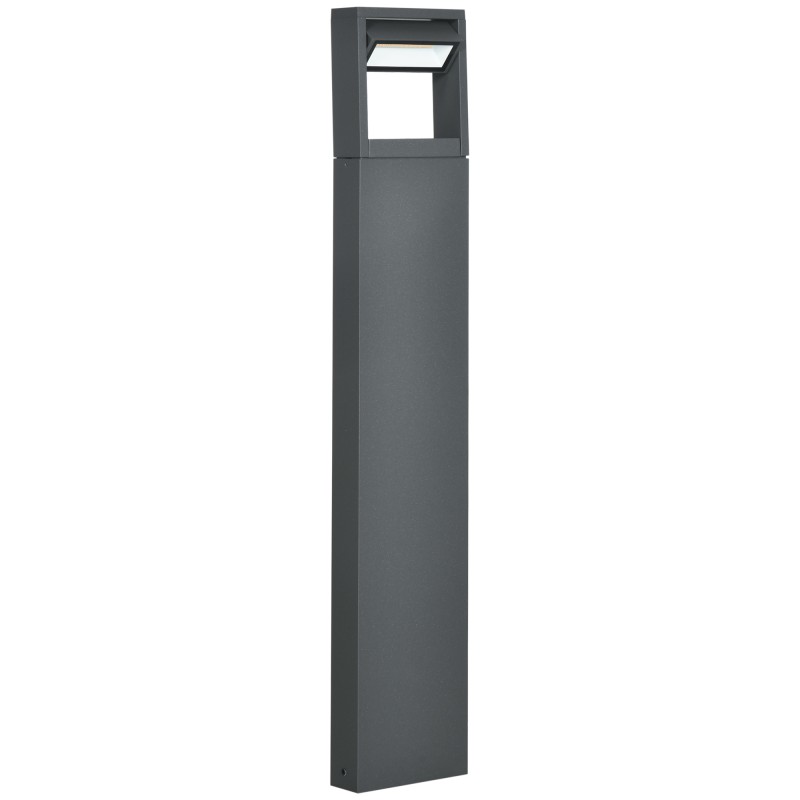 LED-postvalgusti aeda, ilmastikukindel, tumehall, 16 × 5 × 90 cm
