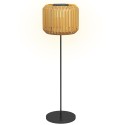 Rotangistiilis LED-päikesevalgusti aeda, Ø34 × 130 cm, must-kollane
