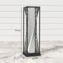 Rotangist päikesepõrandalamp valgusanduri ja 25 LED-iga, IP44, must-hall
