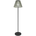 Valgusanduriga rotangist päikeseenergial töötav põrandalamp – 25 LED-i, boho-stiil – Ø 33 x 135 cm