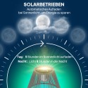 Valgusanduriga rotangist päikeseenergial töötav põrandalamp – 25 LED-i, boho-stiil – Ø 33 x 135 cm