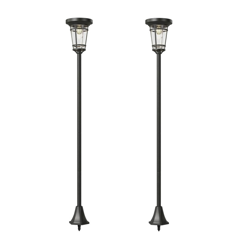 2-osaline päikeseenergial töötavate aiavalgustite komplekt, 180 cm, 2 heledusrežiimi, IP44