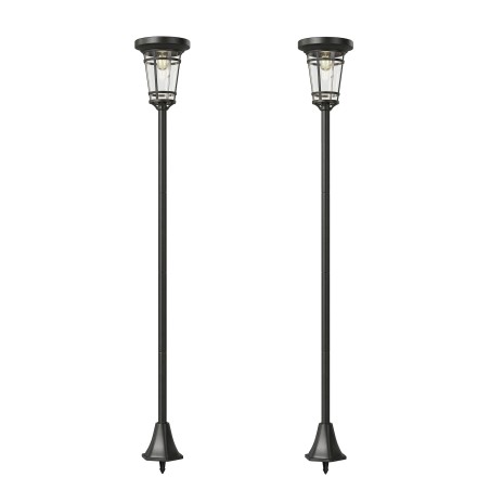 2-osaline päikeseenergial töötavate aiavalgustite komplekt, 180 cm, 2 heledusrežiimi, IP44