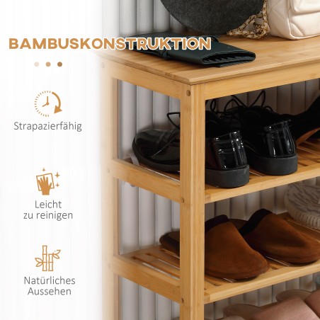 4 riiuliga bambusest kingariiul, kuni EL-i suuruseni 45, naturaalne