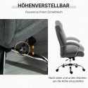 Kiikumisfunktsiooniga kontoritool, ergonoomiline tool, polsterdatud käetoed ja peatugi, reguleeritava kõrgusega pöörlev 