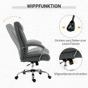 Kiikumisfunktsiooniga kontoritool, ergonoomiline tool, polsterdatud käetoed ja peatugi, reguleeritava kõrgusega pöörlev 