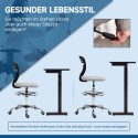 Kontoritool, töötool, kirjutuslauatool, reguleeritava kõrgusega, polsterdatud, helehall