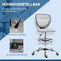 Kontoritool, töötool, kirjutuslauatool, reguleeritava kõrgusega, polsterdatud, helehall