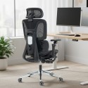 Ergonoomiline kontoritool reguleeritava nimme- ja peatoe ning jalatoega