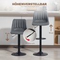 Retrostiilis reguleeritava kõrgusega baaritoolide komplekt, 2 tk