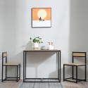 Söögilauakomplekt laua ja 2 metallraamiga tooliga