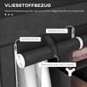 Kangast riidekapp 8 riiuli ja 2 riidepuutoruga, must