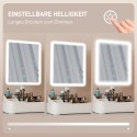 Laetav LED-valgustusega 180° pööratav meigipeegel, 2 režiimi, valge