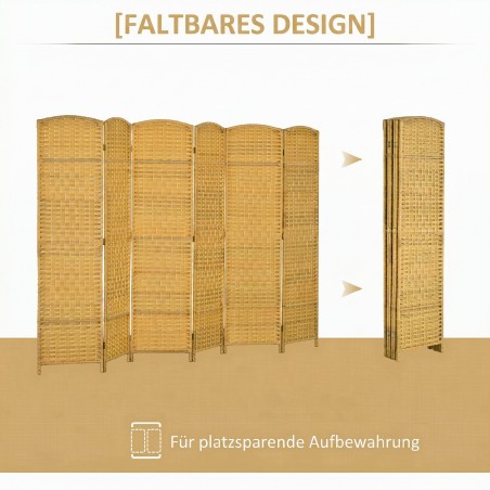 6-osaline kokkupandav männipuidust ruumijagaja punutud mustriga