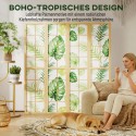 4-osaline kokkupandav ruumijagaja Boho troopilise mustriga, roheline
