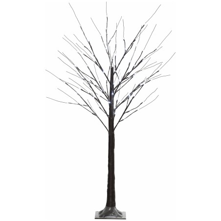 LED-valgustusega kunstkask, 96 jahedat valget mikro-LED-i, 150 cm, pruun
