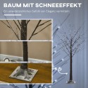 LED-valgustusega kunstkask, 96 jahedat valget mikro-LED-i, 150 cm, pruun