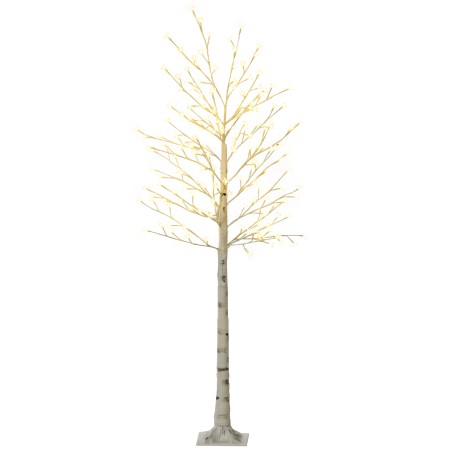 Kunstpuu (kask), 180 LED-tuld, 3 heledusastet, soe valge valgus, realistlik koor, 21,5 x 21,5 x 180 cm