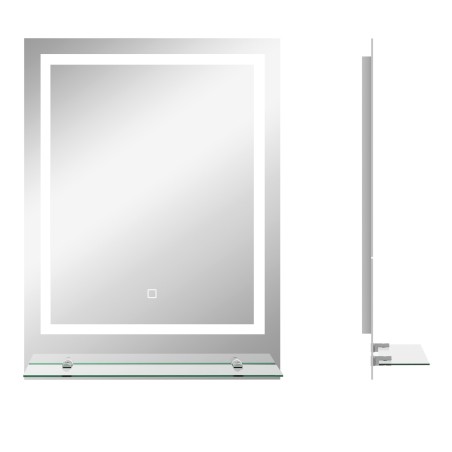 LED-valgustusega vannitoapeegel, 3 valgustooni, uduvastane funktsioon, otseühendus elektrivõrku, 70 x 50 cm