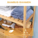Bambusest vannitoakapp lamellustega, naturaalne puit