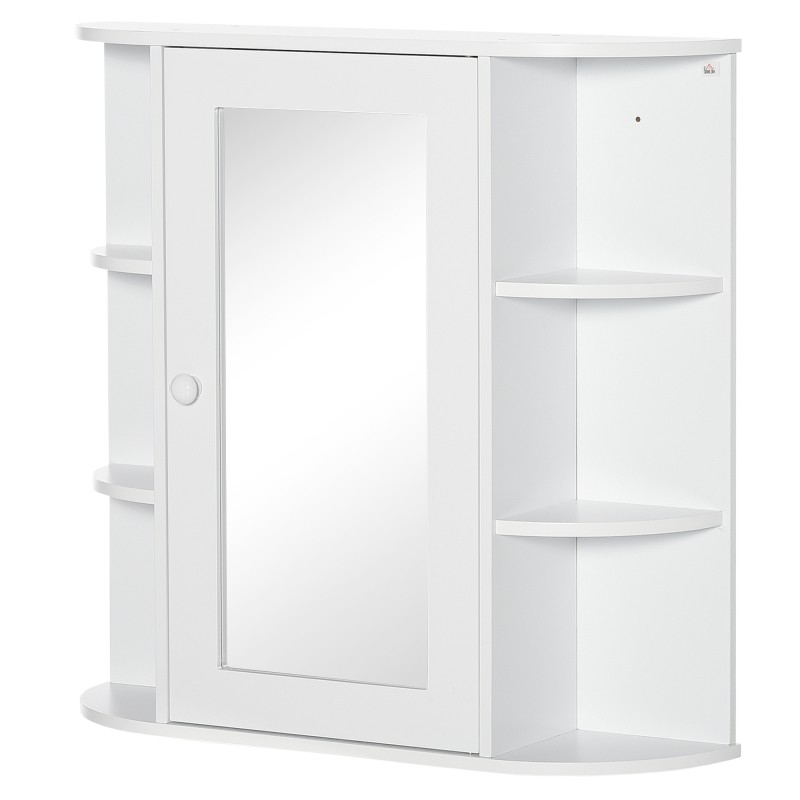 Valge peegelkapp vannituppa, 8 sektsiooni ja peegelustega, 66 × 17 × 63 cm