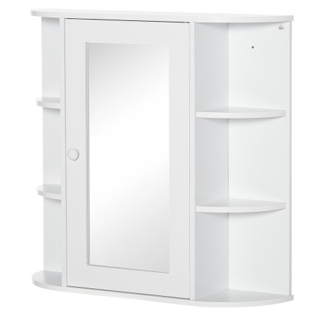 Valge peegelkapp vannituppa, 8 sektsiooni ja peegelustega, 66 × 17 × 63 cm