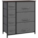Tumehall 7 riidest sahtliga kummut metallraamil, 63,5 × 30 × 71 cm