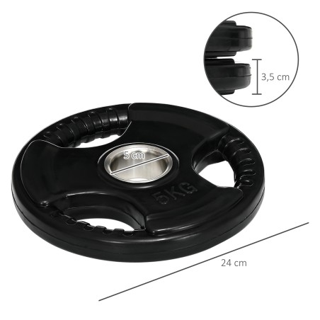 2 metallist hantliketta komplekt, 5 kg ketas, kummist kate