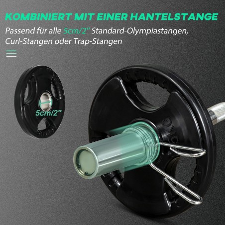 2 metallist hantliketta komplekt, 5 kg ketas, kummist kate