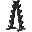 Hantlialus 10 hantlile, 5 taset, teras, kuni 100 kg, must