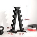 Hantlialus 10 hantlile, 5 taset, teras, kuni 100 kg, must