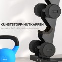 Hantlialus 10 hantlile, 5 taset, teras, kuni 100 kg, must