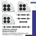 2-ühes kangi- ja hantlikomplekt, 25 kg, must ja roheline
